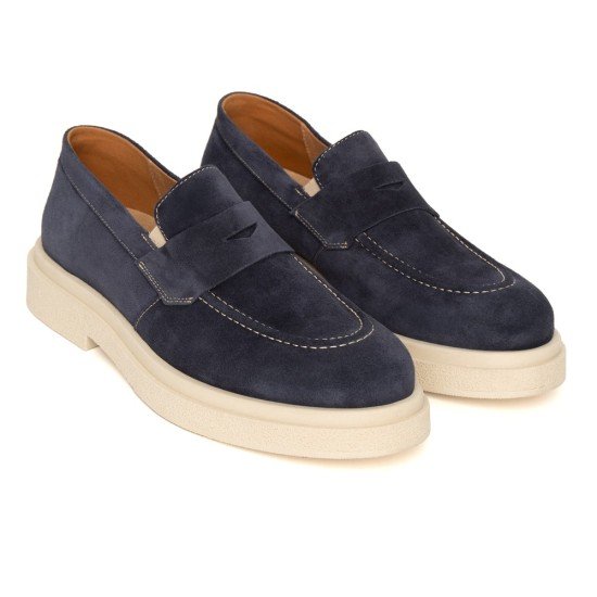 Ανδρικό Δερμάτινο Loafer ART875 Σκούρο Μπλε | Premium Ιταλική Φινέτσα & Ελληνικό Design