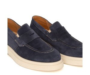 Ανδρικό Δερμάτινο Loafer ART875 Σκούρο Μπλε | Premium Ιταλική Φινέτσα & Ελληνικό Design