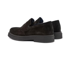 ART883 – Ανδρικό Suede Penny Loafer | Μαύρο