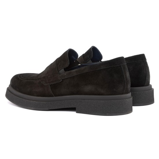 ART883 – Ανδρικό Suede Penny Loafer | Μαύρο