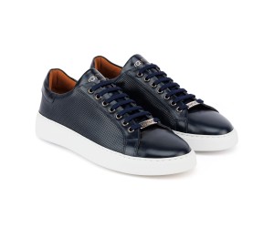 ART910 – Ανδρικό Δερμάτινο Sneaker | Μπλε
