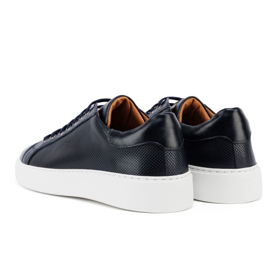 ART910 – Ανδρικό Δερμάτινο Sneaker | Μπλε