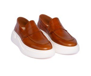 Δερμάτινο Ανδρικό Penny Loafer ART 923 Ταμπά