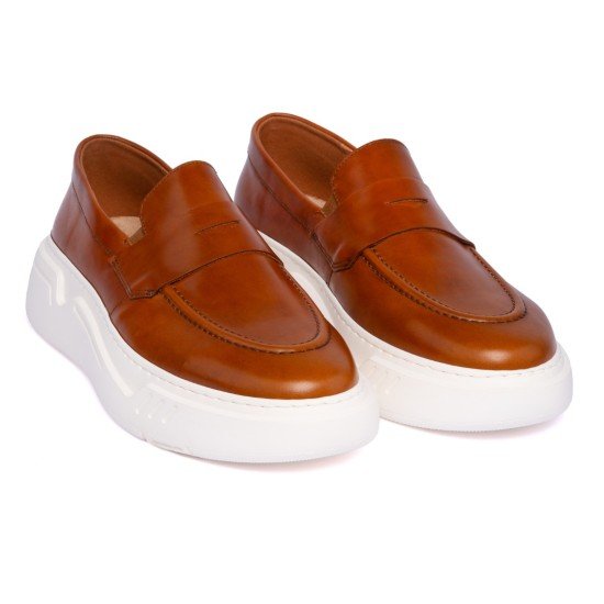 Δερμάτινο Ανδρικό Penny Loafer ART 923 Ταμπά