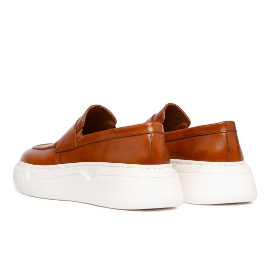 Δερμάτινο Ανδρικό Penny Loafer ART 923 Ταμπά