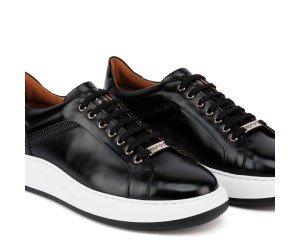 Ανδρικά Δερμάτινα Sneakers ART940 Μαύρο | Vintage Άνεση