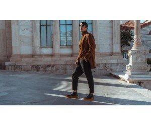 Δερμάτινο Δίχρωμο Chelsea Ανδρικό Μποτάκι Art 837 Πράσινο