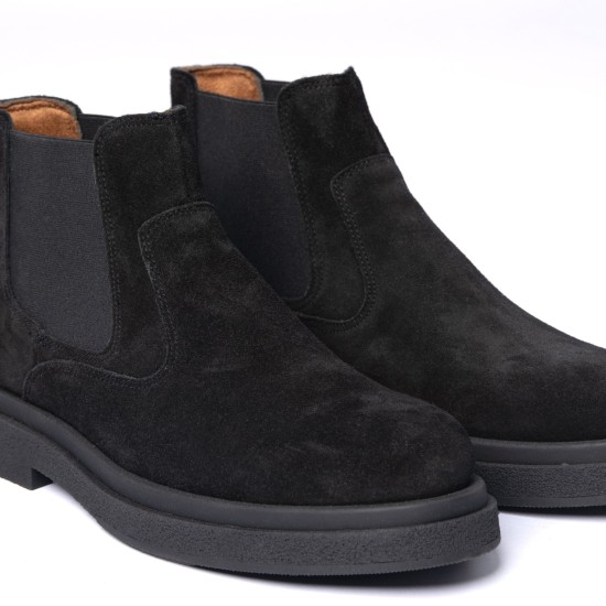 Men’s Chelsea Boot Suede Black ART881