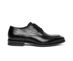 ART728 – Ανδρικό Δερμάτινο Derby Cap-Toe | Μαύρο