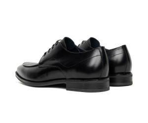 ART728 – Ανδρικό Δερμάτινο Derby Cap-Toe | Μαύρο