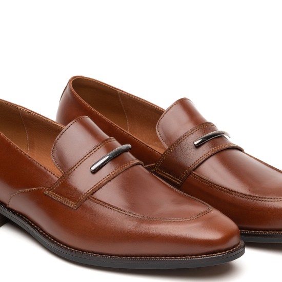 ART729 – Ανδρικό Δερμάτινο Horsebit Loafer | Κονιάκ