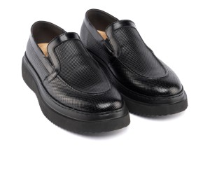 ART830 – Ανδρικό Δερμάτινο Comfort Loafer για Επαγγελματίες | Μαύρο