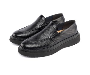 ART830 – Ανδρικό Δερμάτινο Comfort Loafer για Επαγγελματίες | Μαύρο