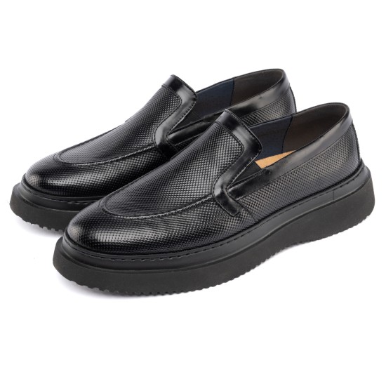 ART830 – Ανδρικό Δερμάτινο Comfort Loafer για Επαγγελματίες | Μαύρο