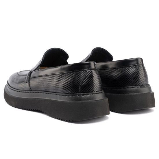 ART830 – Ανδρικό Δερμάτινο Comfort Loafer για Επαγγελματίες | Μαύρο