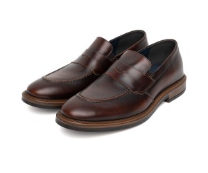 ART832 – Ανδρικό Δερμάτινο Penny Loafer | Καφέ