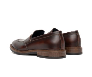 ART832 – Ανδρικό Δερμάτινο Penny Loafer | Καφέ