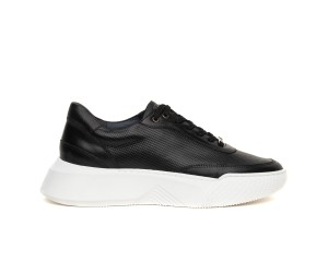 ART861 – Ανδρικό Δερμάτινο Sneaker | Μαύρο