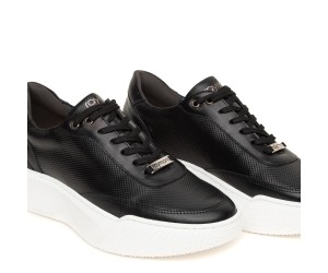 ART861 – Ανδρικό Δερμάτινο Sneaker | Μαύρο