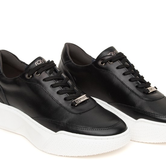ART861 – Ανδρικό Δερμάτινο Sneaker | Μαύρο
