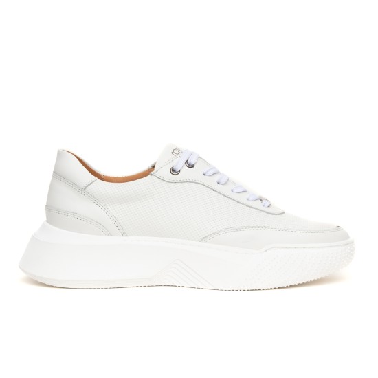 ART861 – Ανδρικό Δερμάτινο Sneaker | Λευκό