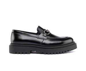 ART874 – Ανδρικό Luxury Loafer με Μεταλλικό Διακοσμητικό | Μαύρο