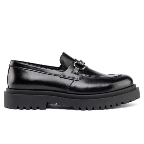 ART874 – Ανδρικό Luxury Loafer με Μεταλλικό Διακοσμητικό | Μαύρο