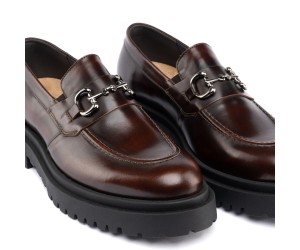 ART874 – Ανδρικό Luxury Loafer με Μεταλλικό Διακοσμητικό | Καφέ