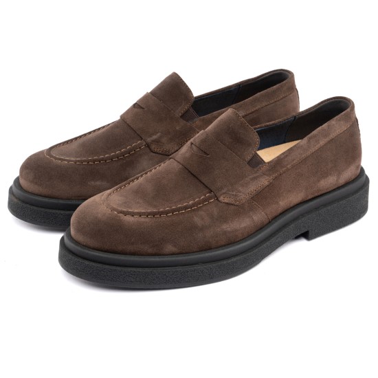 ART883 – Ανδρικό Suede Penny Loafer | Καφέ