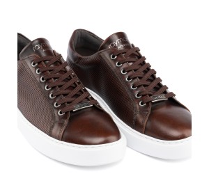 ART910 – Ανδρικό Δερμάτινο Sneaker | Καφέ