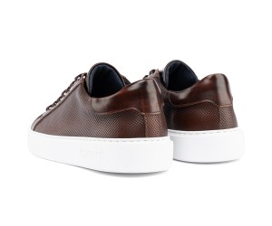 ART910 – Ανδρικό Δερμάτινο Sneaker | Καφέ