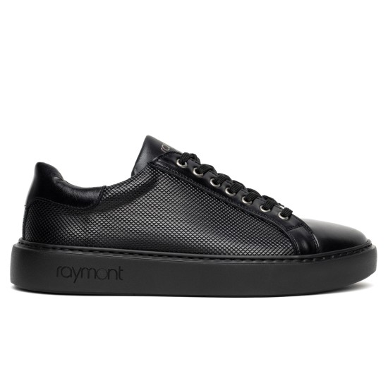 ART918 – Luxury Leather Casual Sneaker | Μαύρο