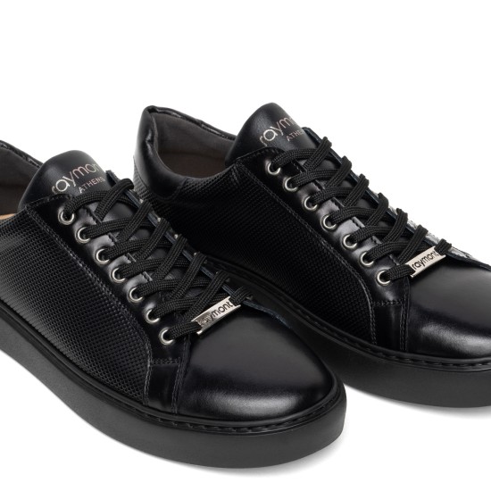 ART918 – Luxury Leather Casual Sneaker | Μαύρο