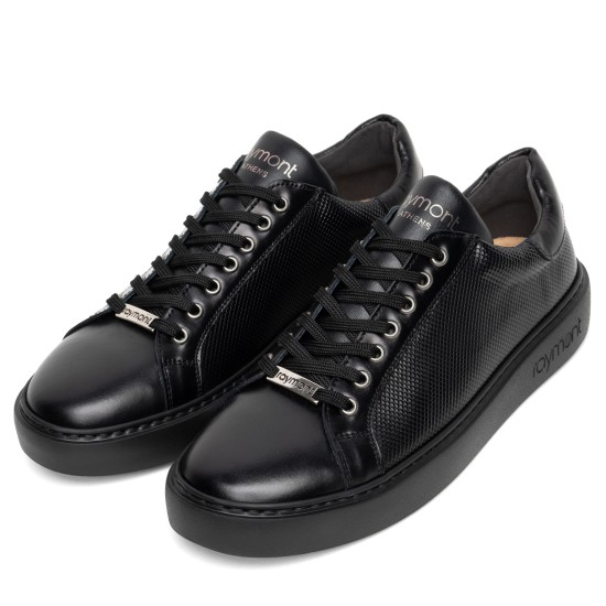 ART918 – Luxury Leather Casual Sneaker | Μαύρο