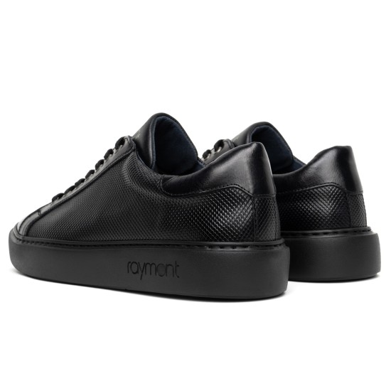 ART918 – Luxury Leather Casual Sneaker | Μαύρο