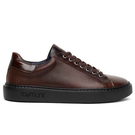 ART918 – Luxury Leather Casual Sneaker | Καφέ