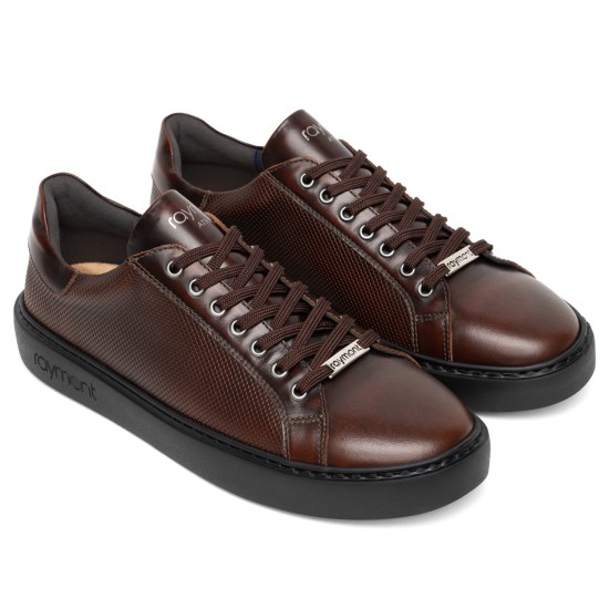 ART918 – Luxury Leather Casual Sneaker | Καφέ