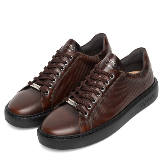 ART918 – Luxury Leather Casual Sneaker | Καφέ