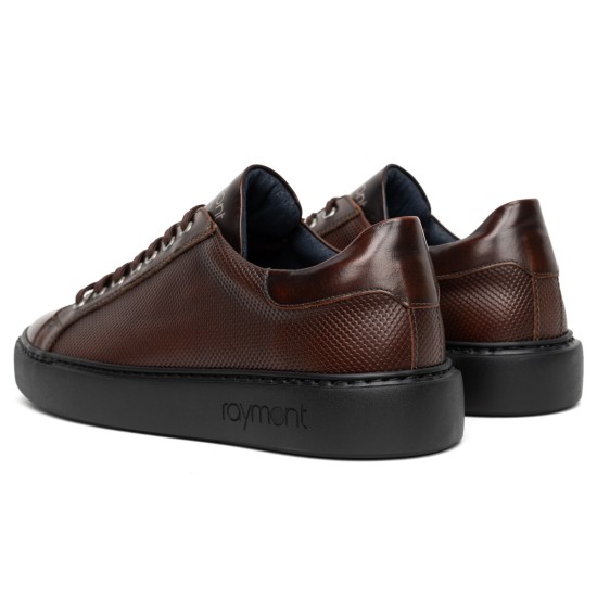 ART918 – Luxury Leather Casual Sneaker | Καφέ