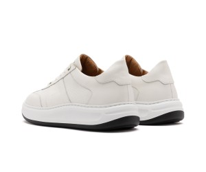 ART941 – Ανδρικό Δερμάτινο Sneaker | Λευκό