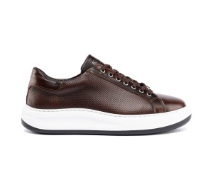 ART943 – Ανδρικό Δερμάτινο Sneaker | Καφέ
