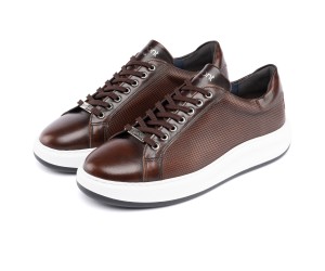 ART943 – Ανδρικό Δερμάτινο Sneaker | Καφέ