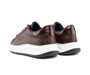 ART943 – Ανδρικό Δερμάτινο Sneaker | Καφέ